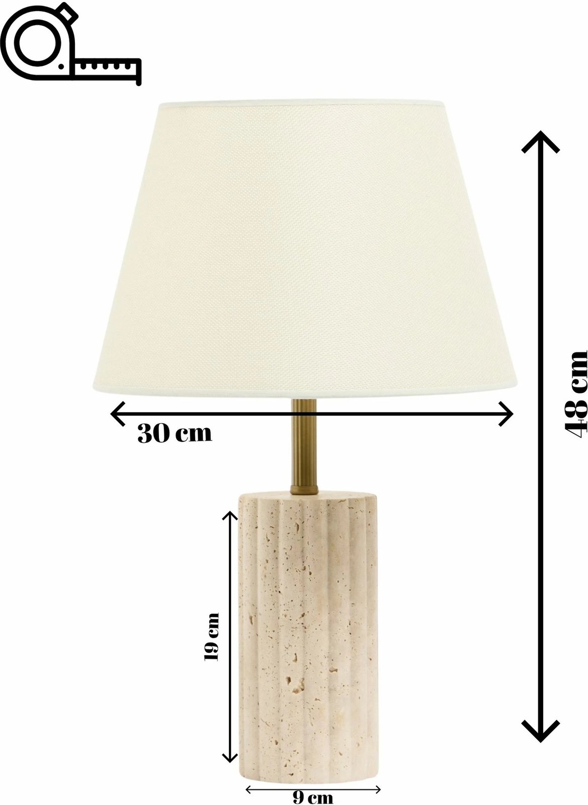 Llambë tavoline Opviq, Astra, ngjyrë krem