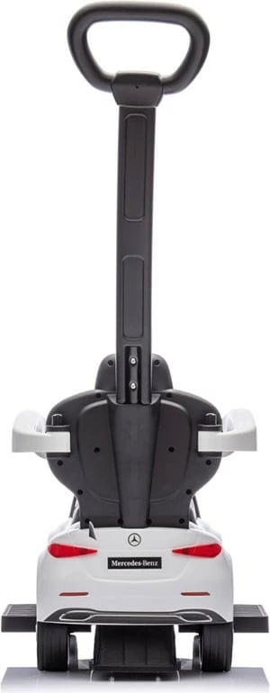 Makinë ride-on me dorezë udhëzuese, Milly Mally, Mercedes C-Class Deluxe, për 12–36 muaj, ngarkesë 25 kg, e bardhë