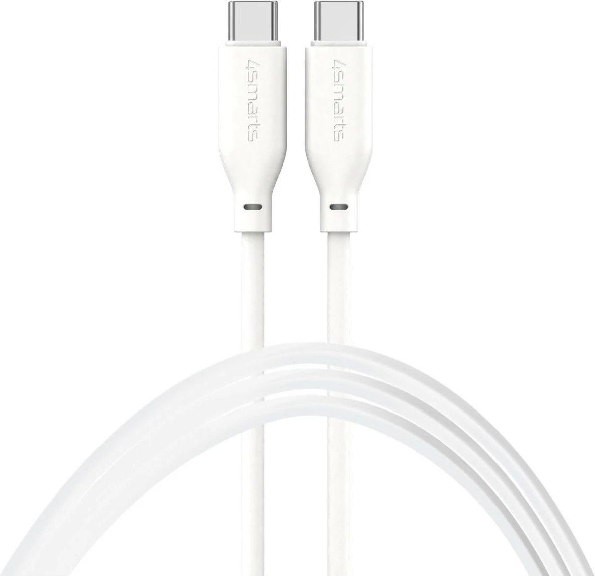 Kabëll USB C në USB C 4smarts 1.5m, Fast Charging, 60W, i bardhë Kabëll USB C në USB C 4smarts 1.5m, Fast Charging, 60W, i bardhë