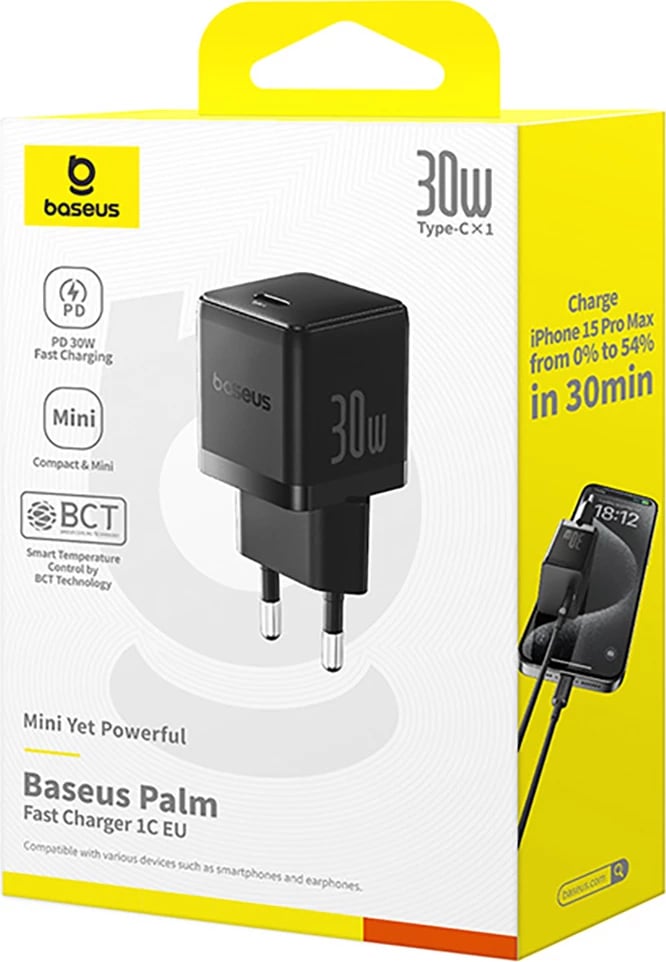 Karikues muri Baseus Palm 30W, USB-C, i zi