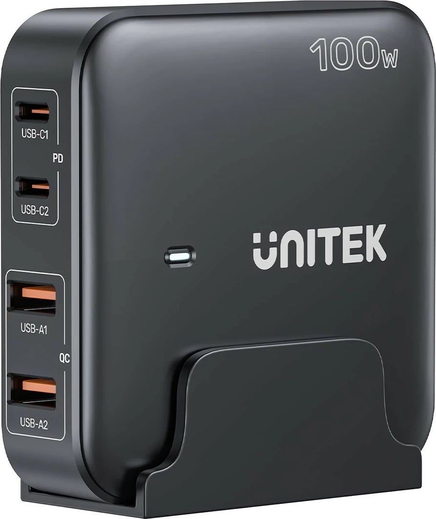 Karikues Unitek GaN 100W 2xUSB-A 2xUSB-C, i zi