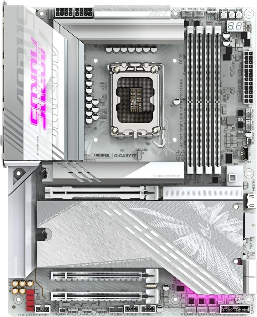 Pllakë amë Gigabyte Z890 AORUS ELITE X ICE, Socket 1851, e bardhë
