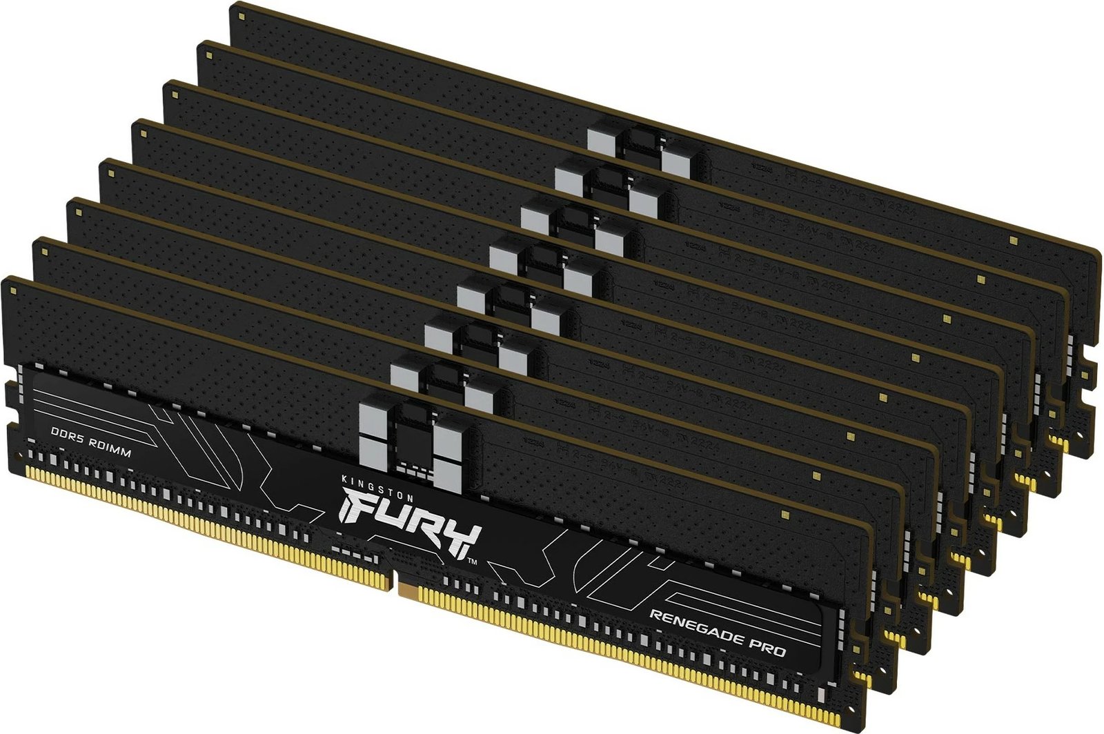 RAM Memorje Kingston FURY Renegade Pro 128GB DDR5 6400MT/s CL32 ECC Reg Kit 8, e zezë