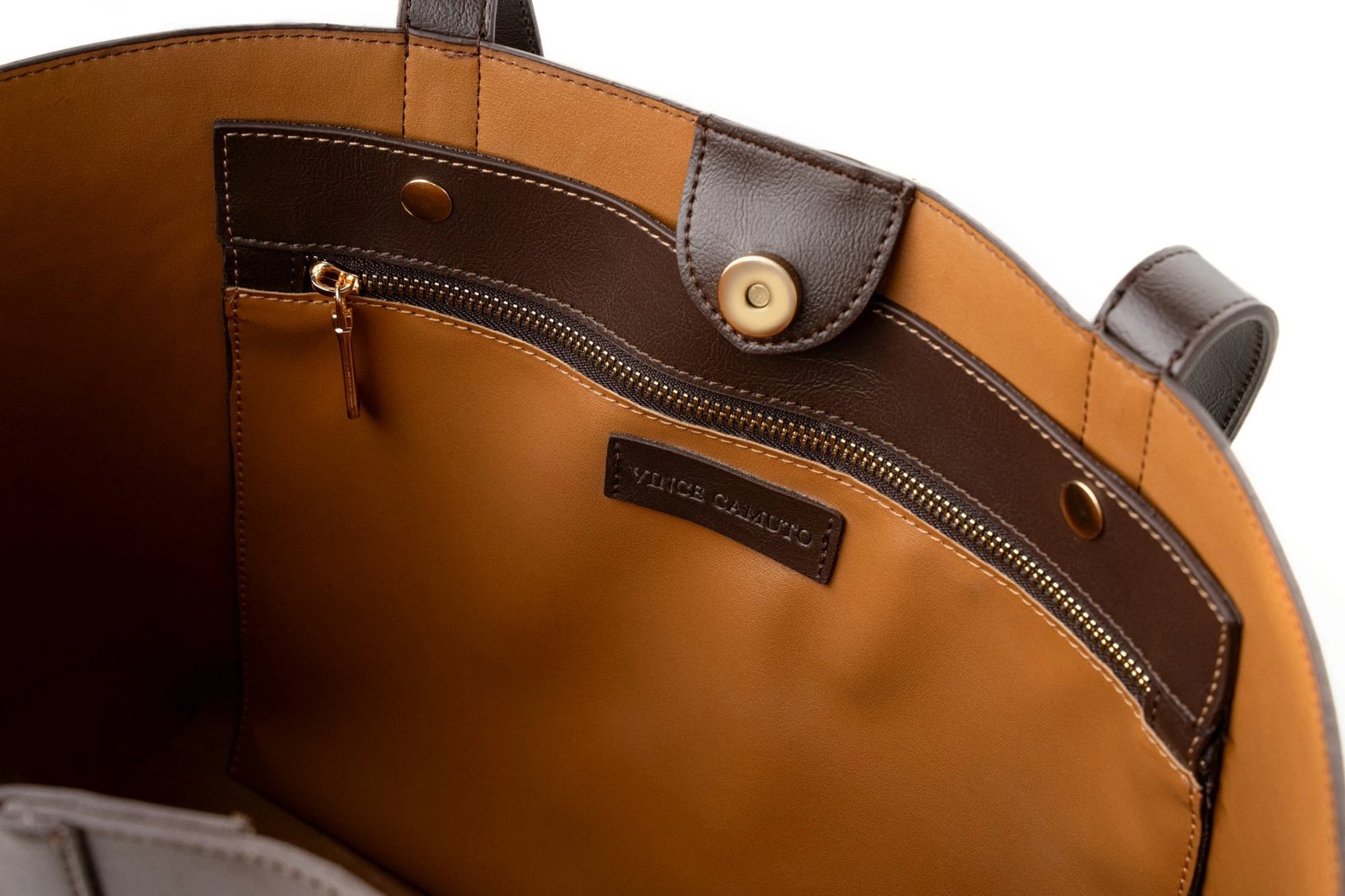 Çantë tote Vince Camuto, Savona, ngjyrë çokollatë