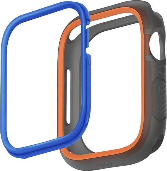Mbështjellës Uniq Moduo për Apple Watch 44/45mm, portokalli-kaltër, set me 2 korniza