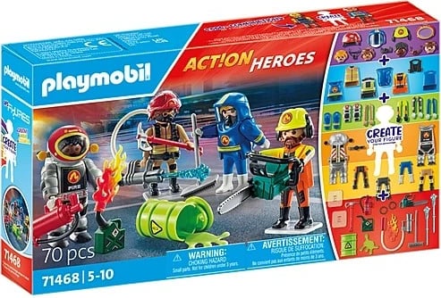 Set lodrash Playmobil Action Heroes My Figures: Fire Department, 70 pjesë