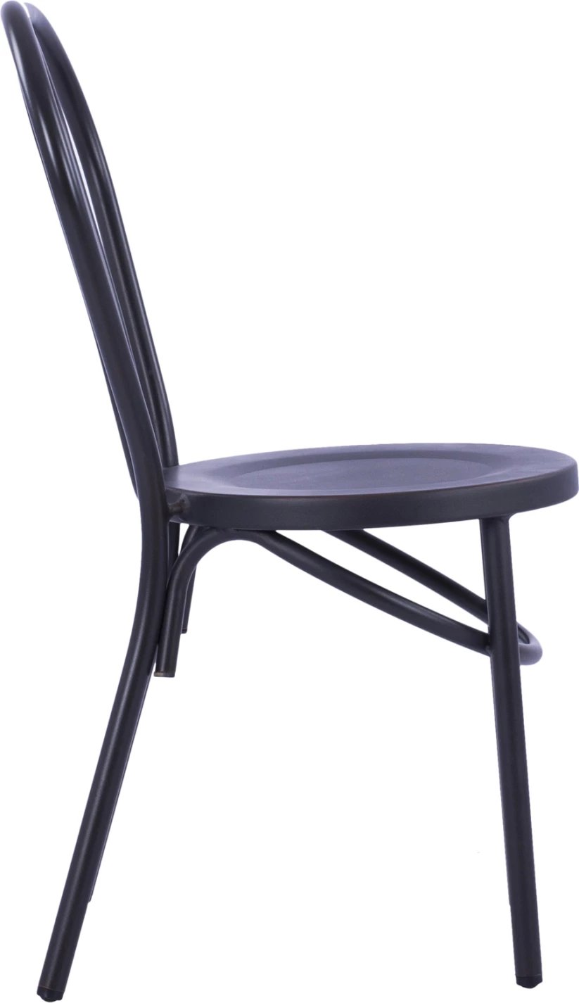 Karrige alumini tip Vjenë, ngjyrë e zezë e ndryshkur, FH5557.01, 42x52x88,5 cm, set prej 6 copë