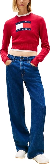 Xhemper femra Tommy Hilfiger Jeans i kuq