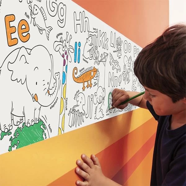 Letër ngjitëse për vizatim Carioca ABC, me 8 lapsa me ngjyra