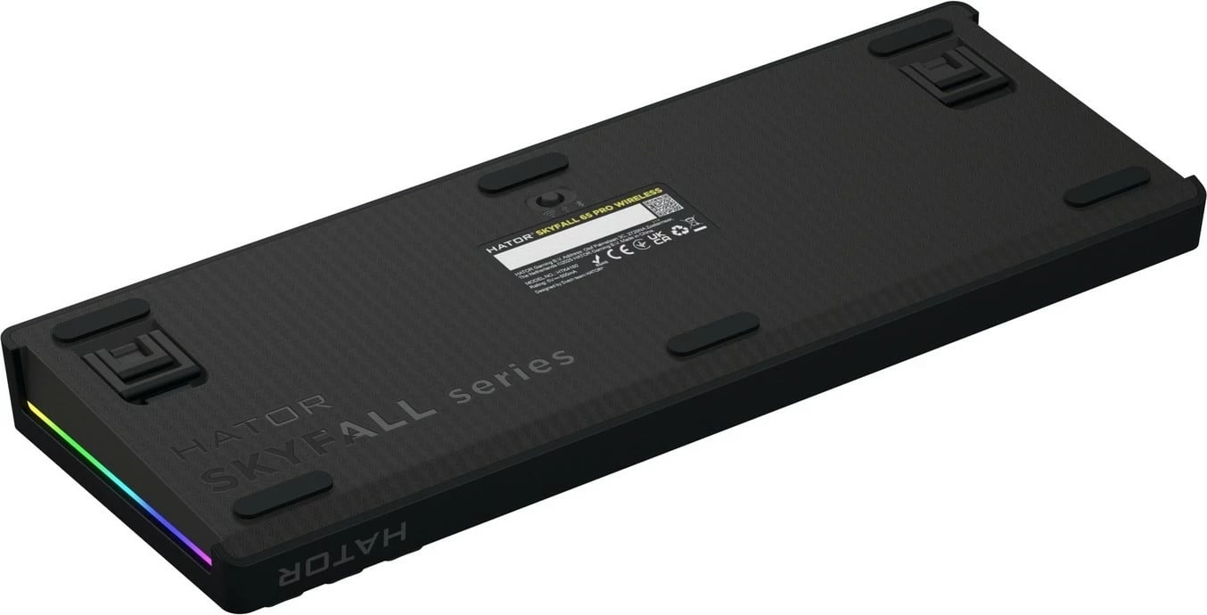 Tastierë mekanike Hator Skyfall 65 PRO, wireless, RGB, hot-swap, 65%, gri-zezë