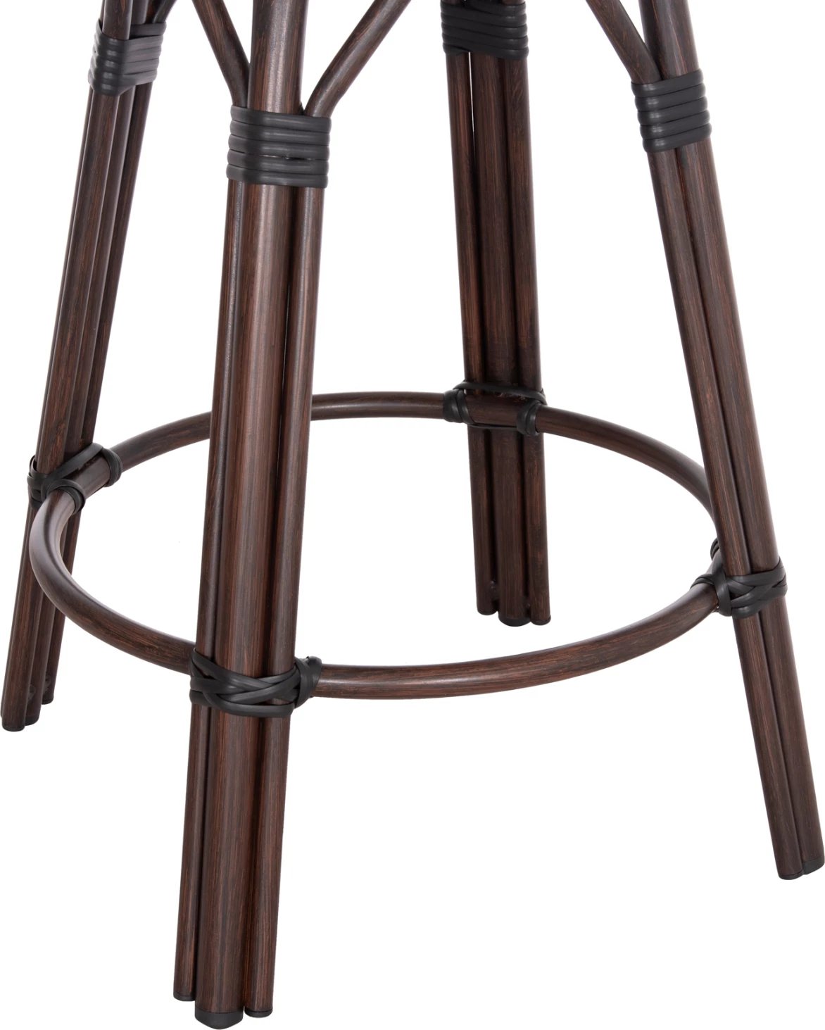 Karrige për bar mesatare alumini CHINO FH6286.01 pamje bambuje & tekstilene ngjyrë kafe 43x43x65Hcm