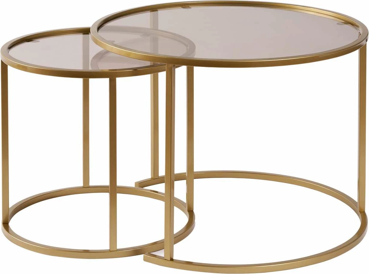 Set tavolinash kafeje Nordure, Aurum - 60, 42 - ngjyrë ari, bronzi