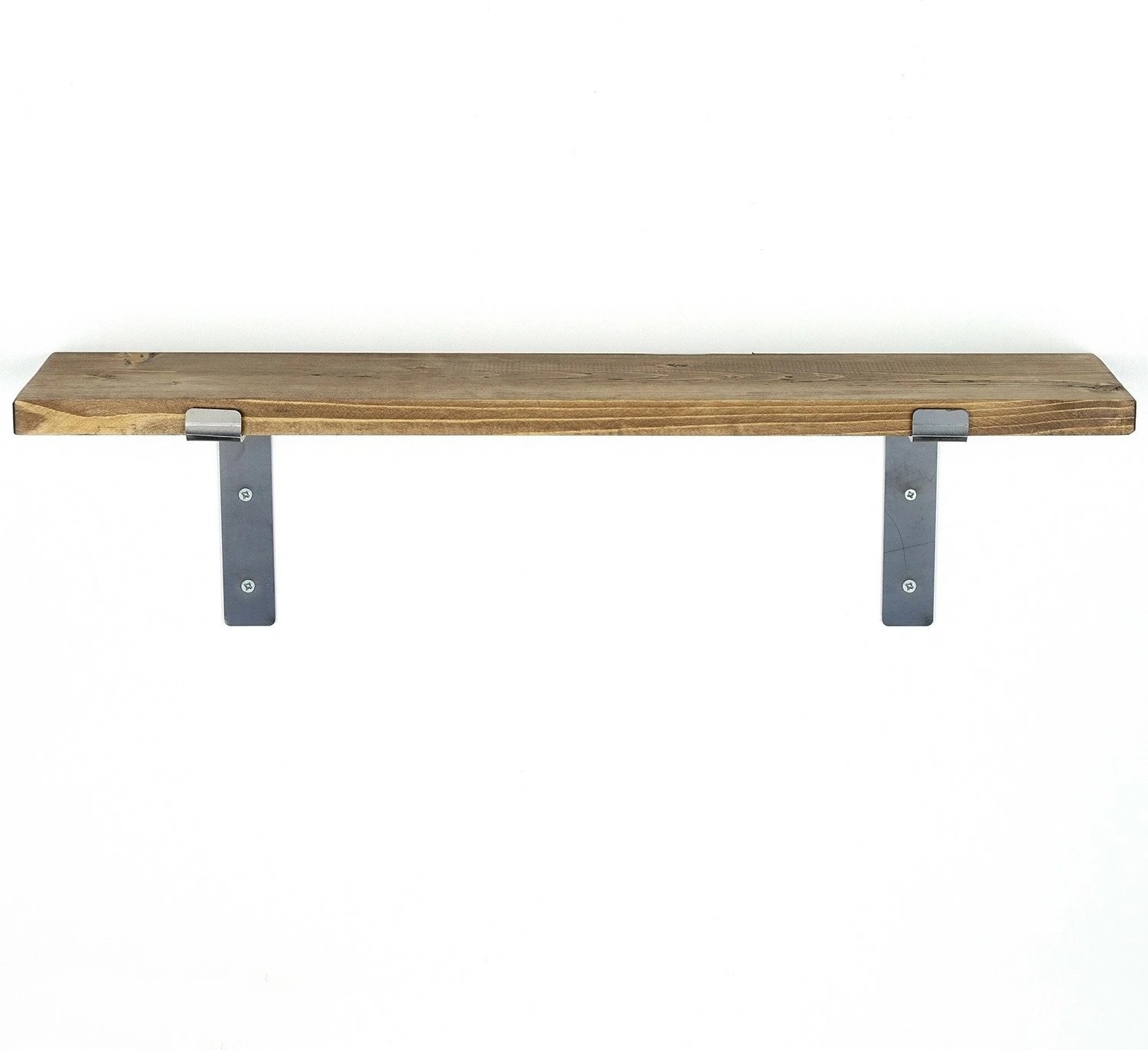 Raft dekorativ prej druri për mur, ngjyrë e zezë dhe arre, Hanah Home Lam002