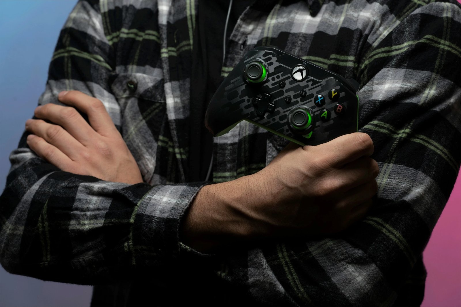 Gamepad PDP Neon Carbon, Xbox, Windows 10/11, Wired, USB, Karbon, Gjelbër Gamepad PDP Neon Carbon, Xbox, Windows 10/11, Wired, USB, Karbon, Gjelbër