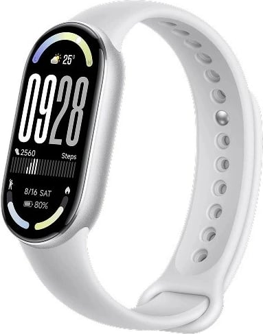 Smart band Xiaomi Smart Band 10 Glacier Silver, 1.72" AMOLED, argjend