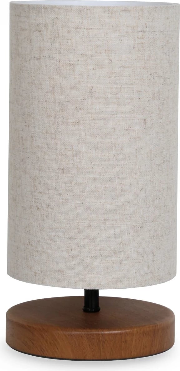 Llambë tavoline Opviq, dru, kapak krem, AYD-2785, 31cm
