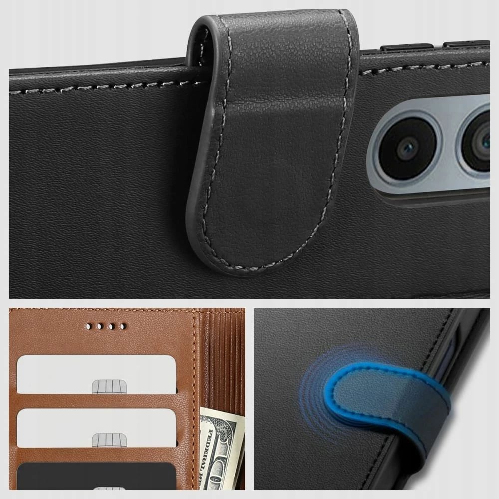 Mbështjellës Tech-Protect Wallet për Motorola Edge 50 Neo, i zi