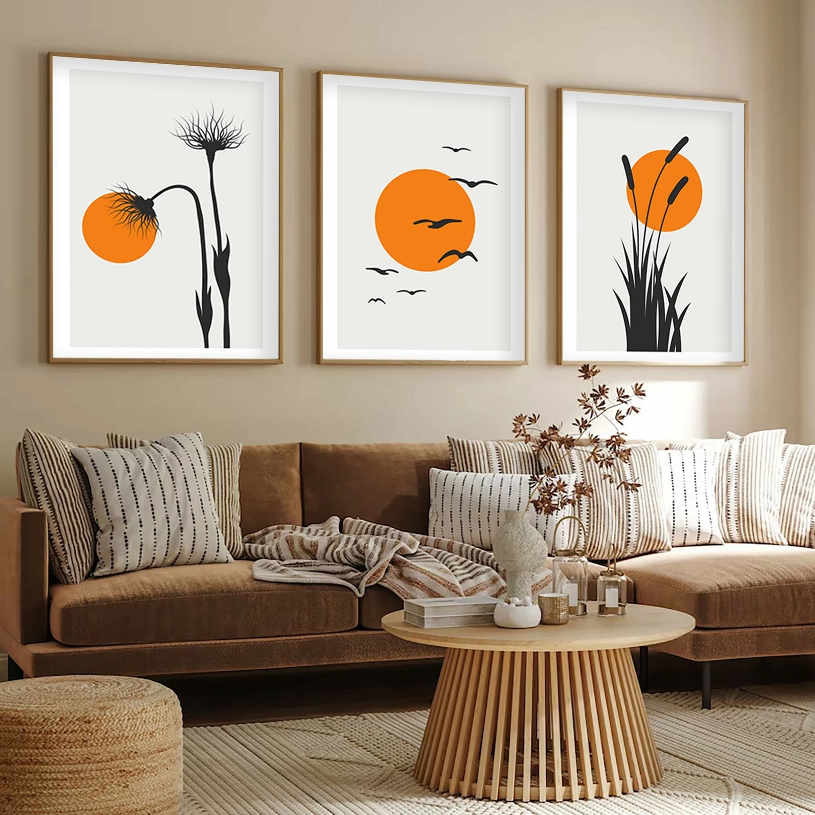 Set pikturash dekorative me kornizë, MDF, Wallity Huhu228, 50x35cm (3 copë)