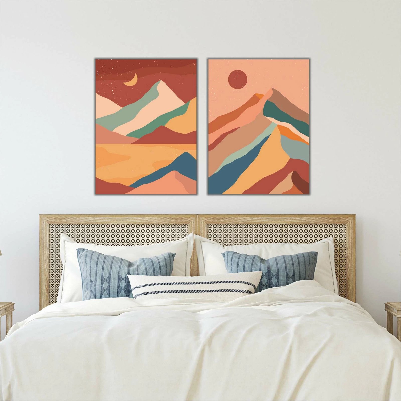 Pikturë dekorative MDF (2 copë), Wallity, shumëngjyrëshe, 40x60 cm