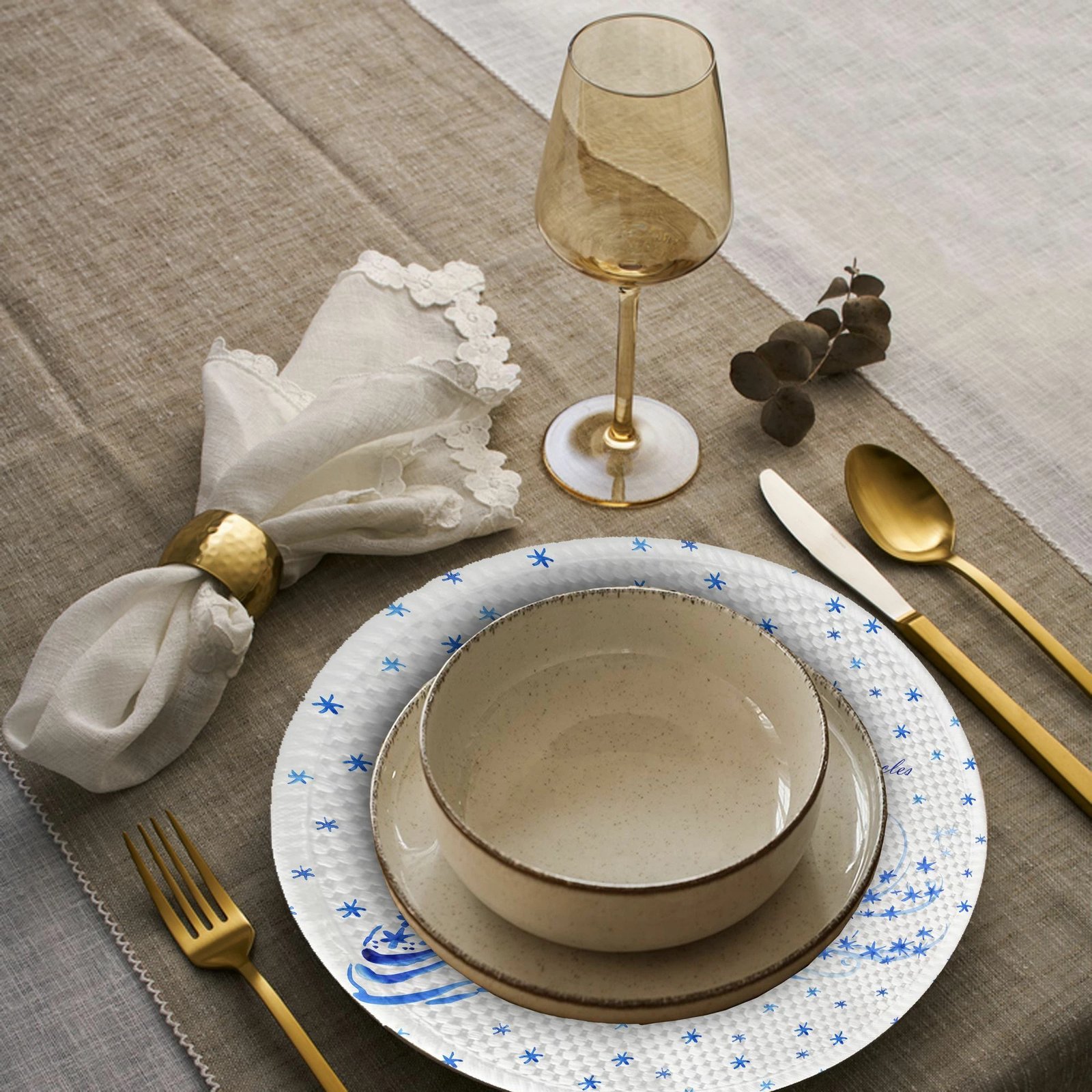 Set nënshtruesish tavoline Hermia Concept, 2405Supla, shumëngjyrësh, 4 copë