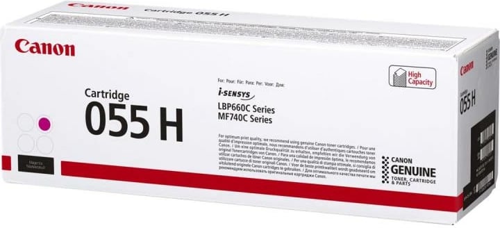 Toner Canon 055H 3018C002/3018C004 kapacitet i lartë 5500-8800 faqe magenta