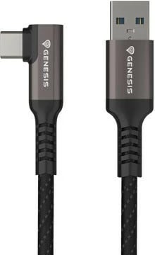 Kabllo USB-C në USB-A Natec NVC-2221, 5m, 5Gbps, PD 15W, Zi/Gri