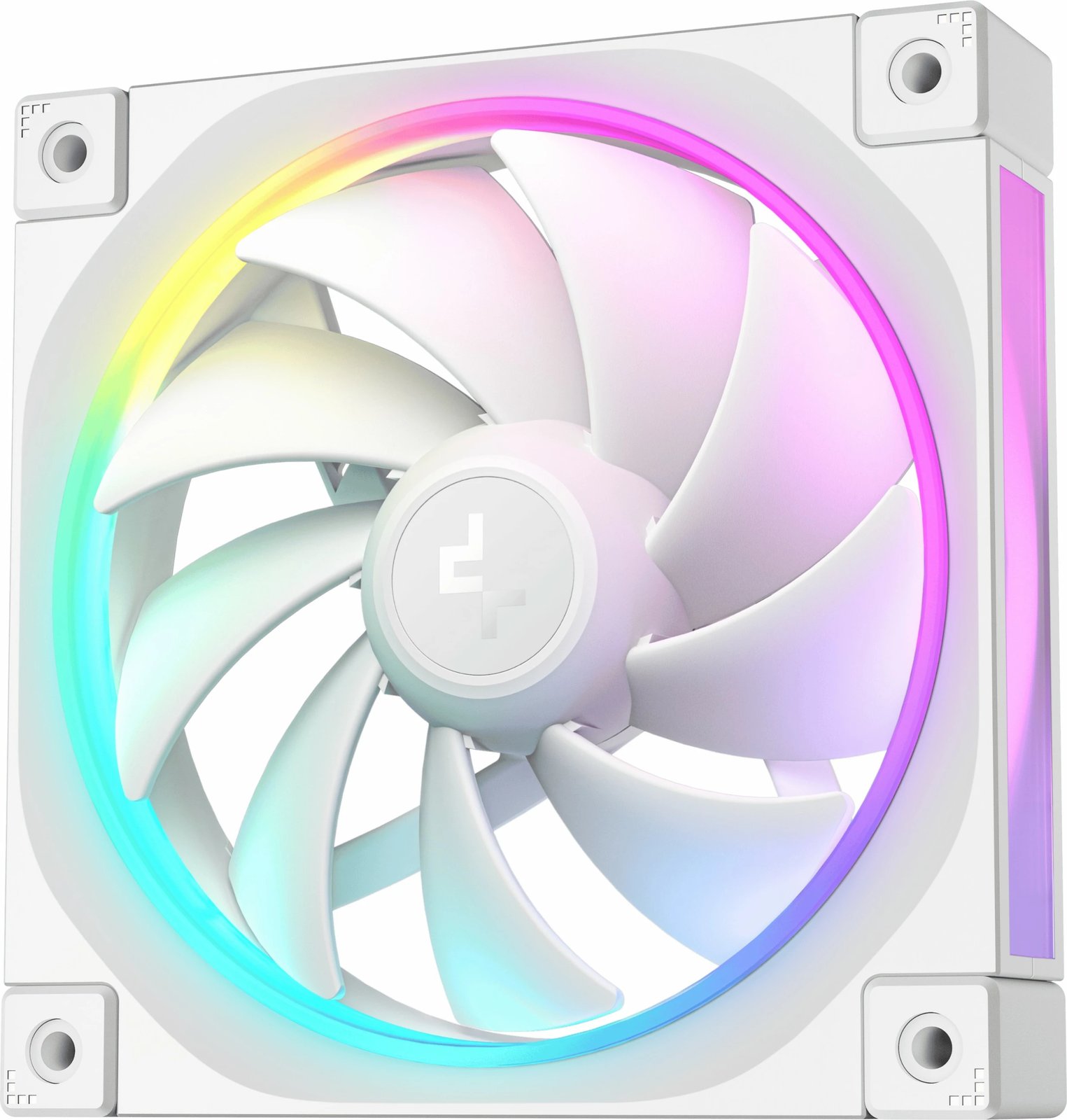 Ventilator kase DeepCool FL12 WH, 12 cm, LED shumëngjyrësh, i bardhë
