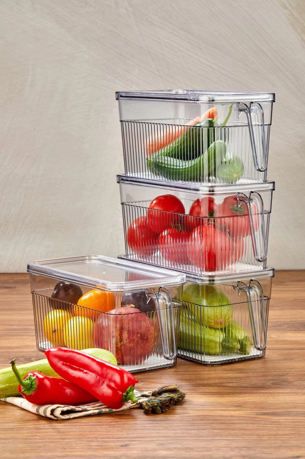 Set kuti plastike për organizim (4 copë), Hermia, K-135x4