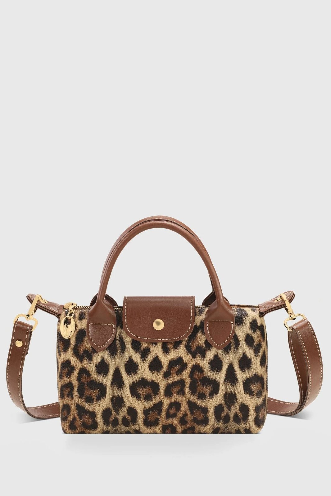 Çantë shpatull për femra, dizajn leopard, Zoozie Bags, 24x16cm