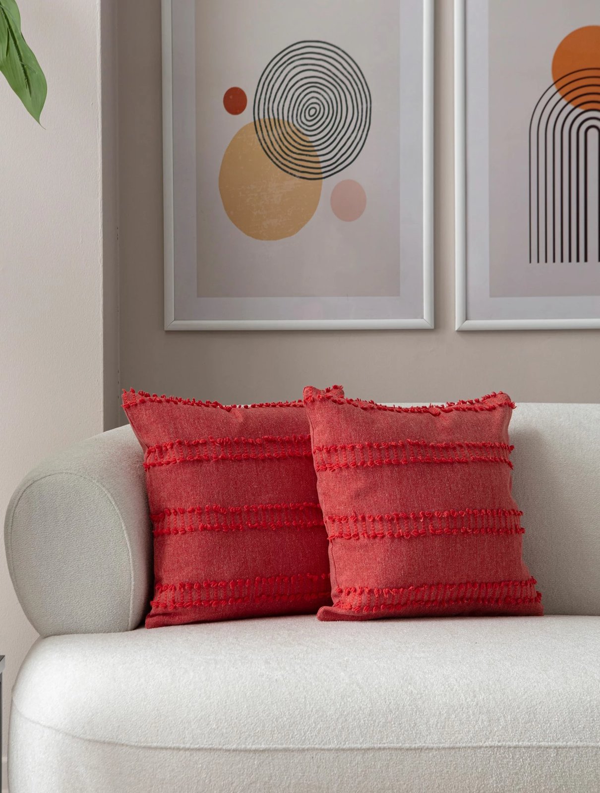 Set mbulesash jastëku (2 copë), Evila Originals, Tuffet, e kuqe v2