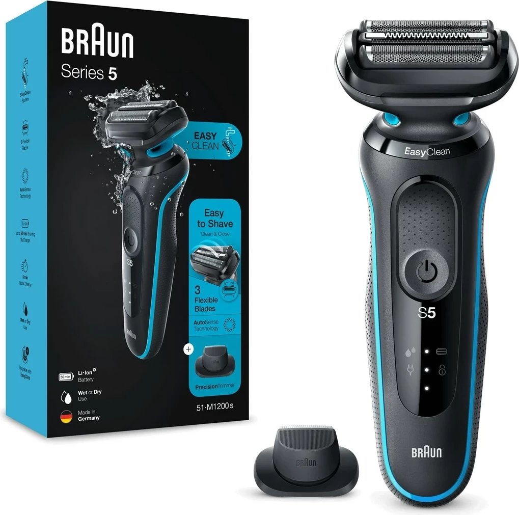 Makinë rroje Braun Series 5 51-M1200s, e zezë, blu