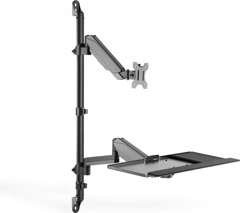 Krah muri për monitor, tastierë dhe kompjuter Digitus DA-90372, deri 32 inç, i zi