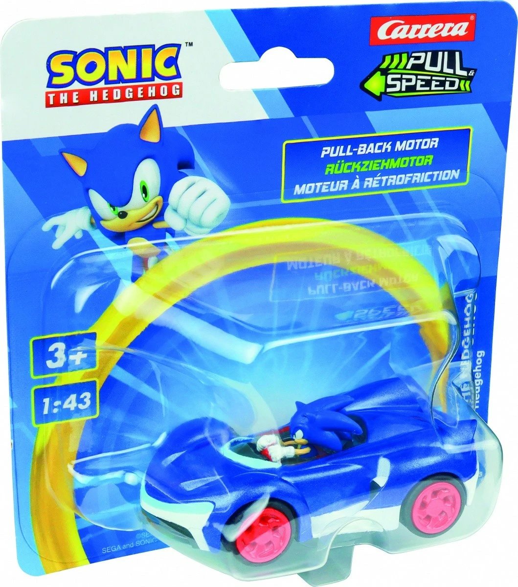 Veture lodër Carrera Pull & Speed Sonic the Hedgehog, 1:43, plastike, Blu