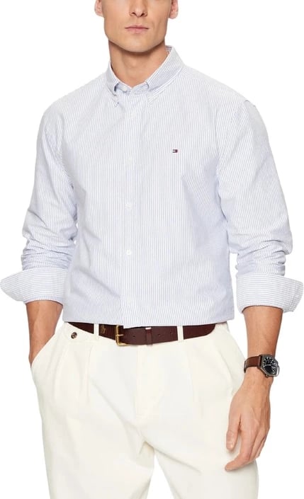 Këmishë Tommy Hilfiger për meshkuj, e kaltër e çelët