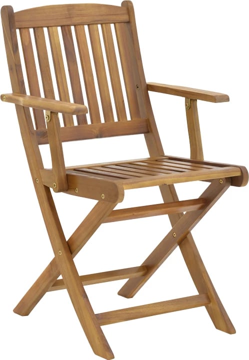 Tavolinë me karrige Recofly-Carpuva set prej 3 copash, palosëse, dru akacie natyrale D70x74cm