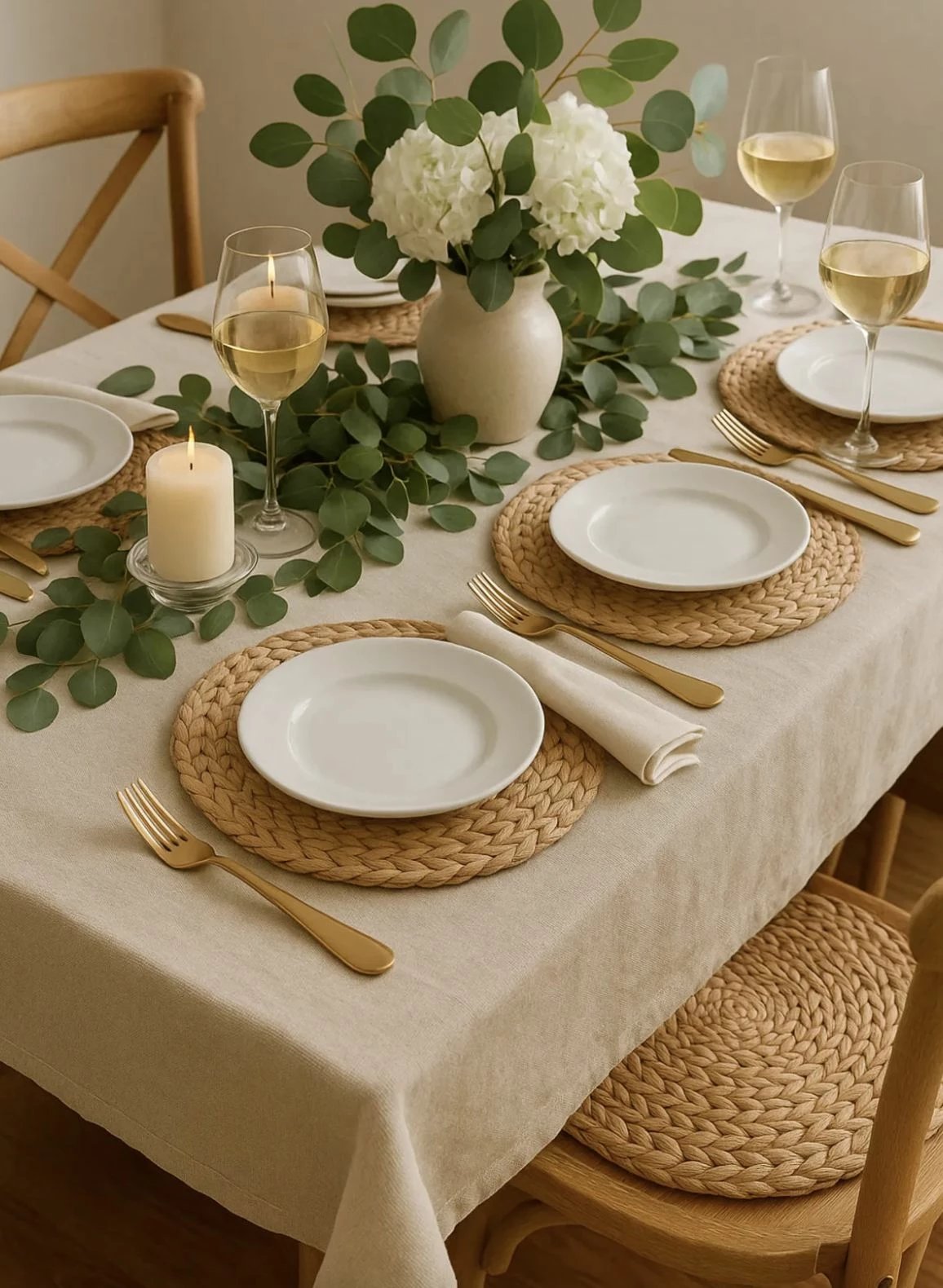 Nënshtrat tavoline prej kashte, Hermia Concept, d76, 37cm (6 copë)