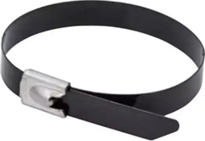 Shirita kapës për kabllot PV, Dedra, 11NC4291, 290 x 4.6 mm, çelik inox i veshur, e zezë, set 20 copë