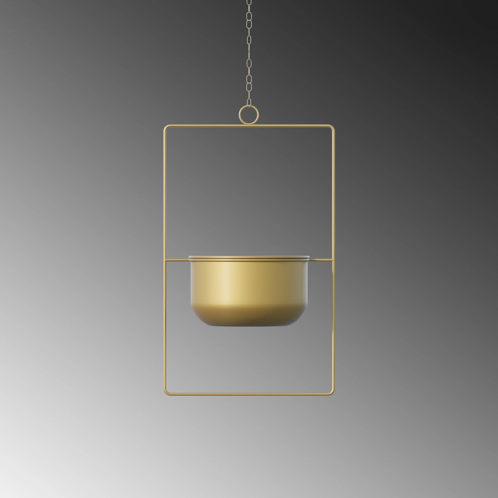 Vazo dekorative e varur, ngjyrë ari, Aberto Design, 25x40x17cm