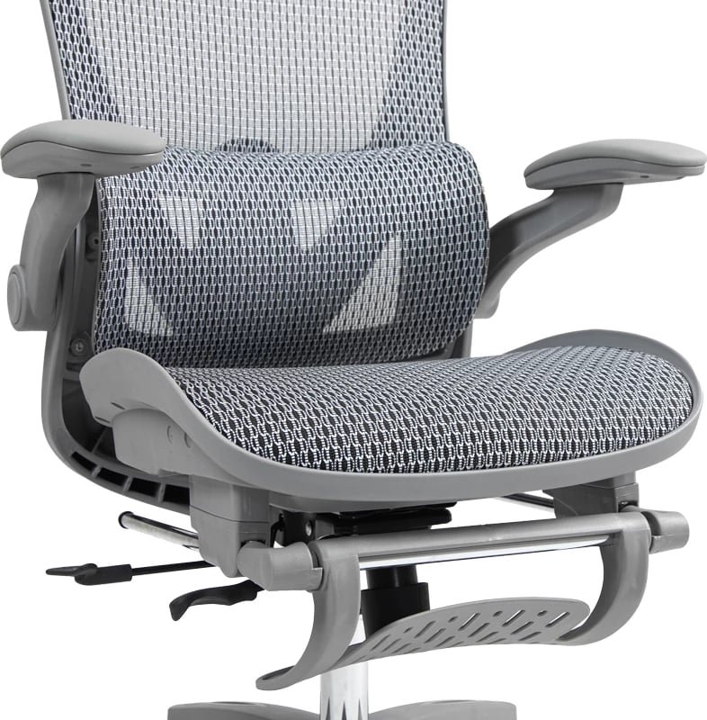 Karrige pune menaxheri Zenyk, rrjetë speciale, e zezë dhe e bardhë, 63x70x126cm