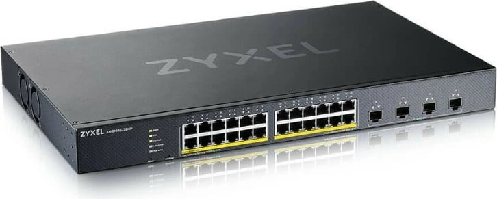 Switch Zyxel XGS1935-28HP, 24 porta Gigabit PoE, 4 porta 10GbE SFP+, Rack, i zi