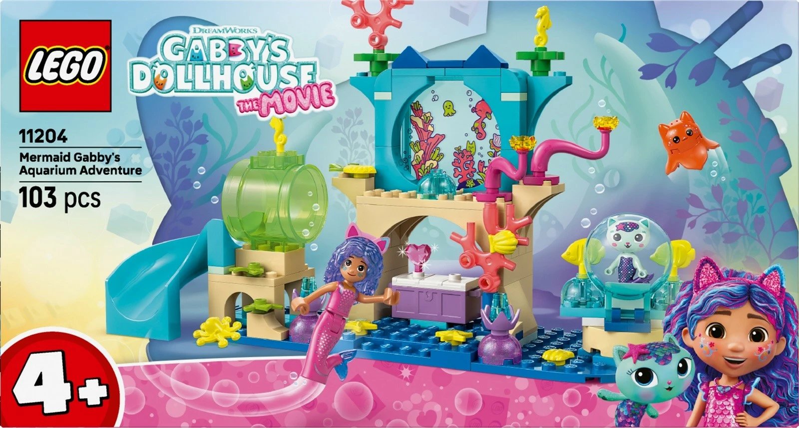 Set LEGO Gabby's Dollhouse 11204, Gabi Mermaid Underwater Adventure, 103 pjesë, shumëngjyrëshe