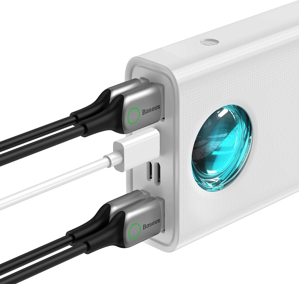 Powerbank Baseus Amblight 30000mAh, 65W, i bardhë Powerbank Baseus Amblight 30000mAh, 65W, i bardhë