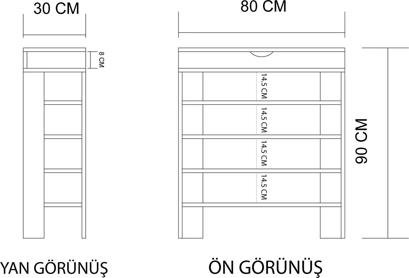 Dollap këpucësh Hanah Home, ngjyrë Royal - Atlantic Pine