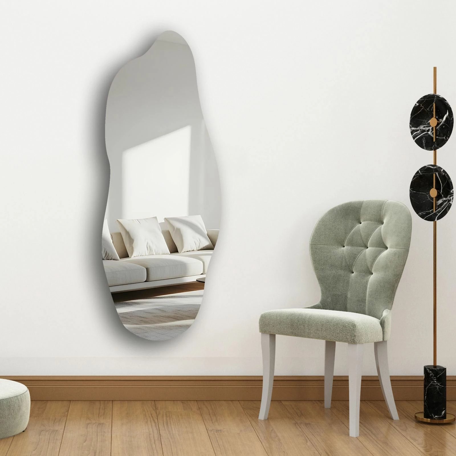 Pasqyrë dekorative Skye Decor, 52135Ayna-001, shumëngjyrëshe, 52x135cm