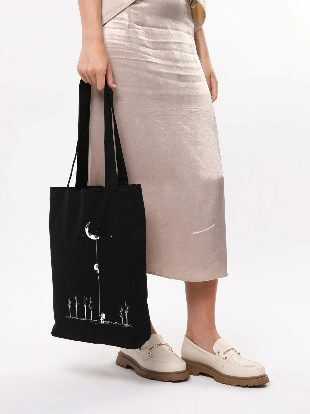 Qese tote Zoozie, e zezë, 35x40x8cm