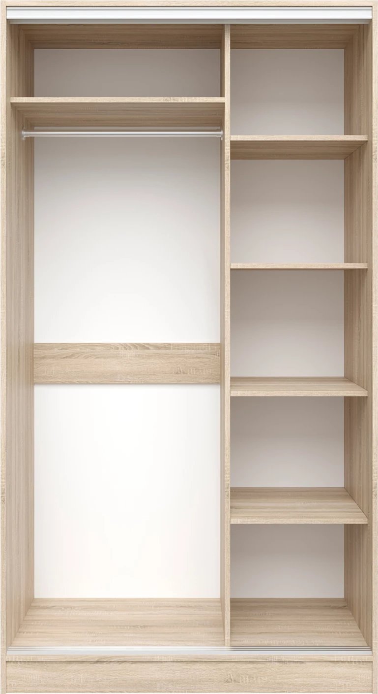 Dollap me dy dyer, ngjyrë sonama, me pasqyrë, FH2460.01, 120x60x220 cm