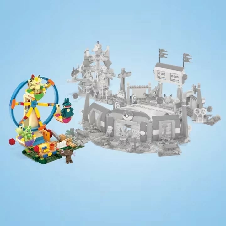 Set ndërtimi Mega Bloks Pokémon Ferris Wheel HXF80, 393 pjesë, plastikë