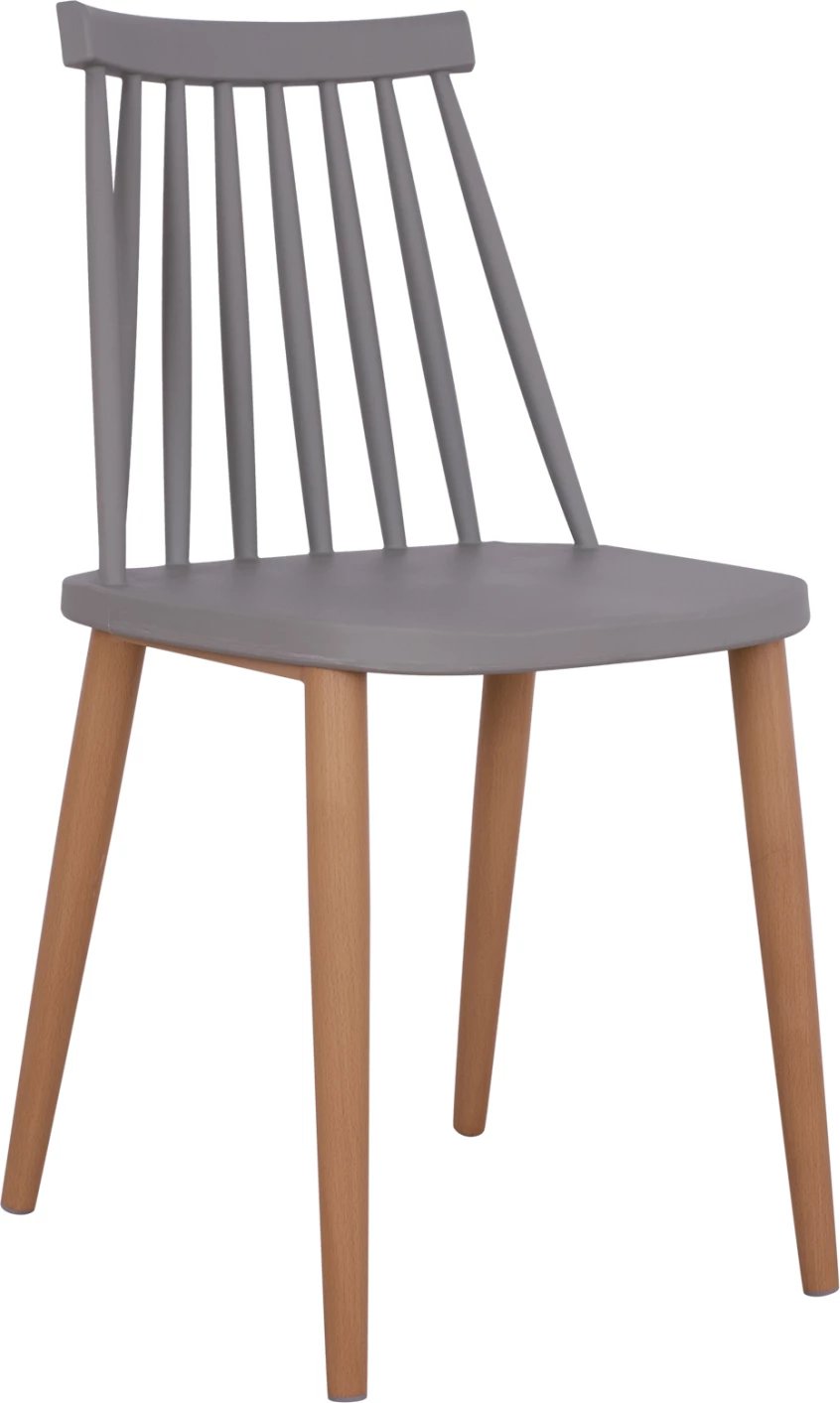 Karrige për ngrënie, FH8052.10 Vanessa, gri me këmbë metalike, 43x46,5x82cm, set prej 4 copash