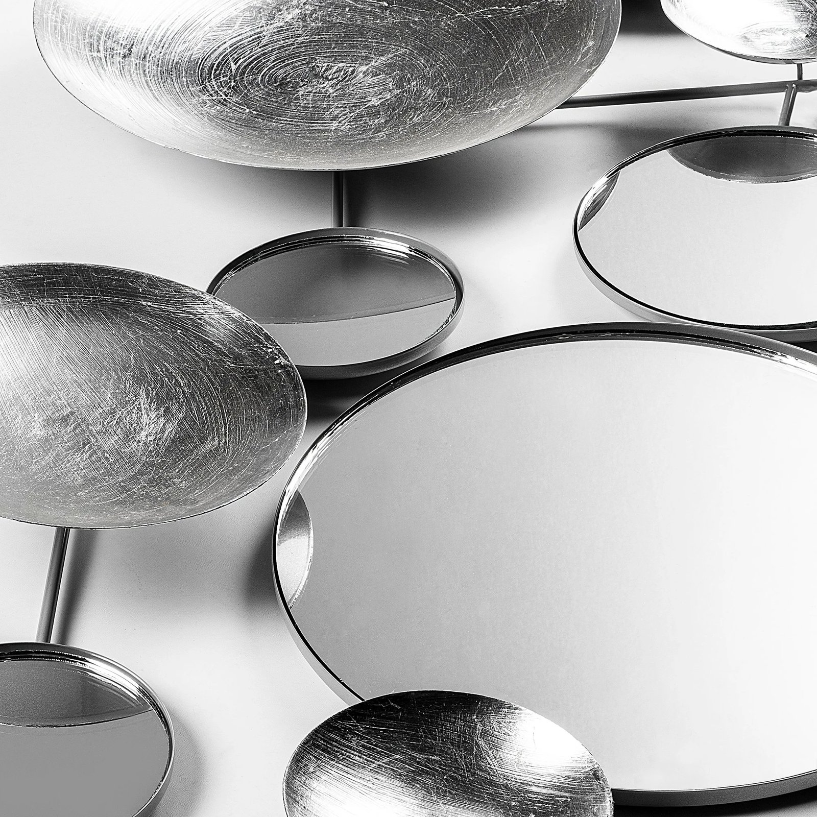 Aksesor dekorativ metalik për mur Wallity, Infinity - 3, shumëngjyrësh