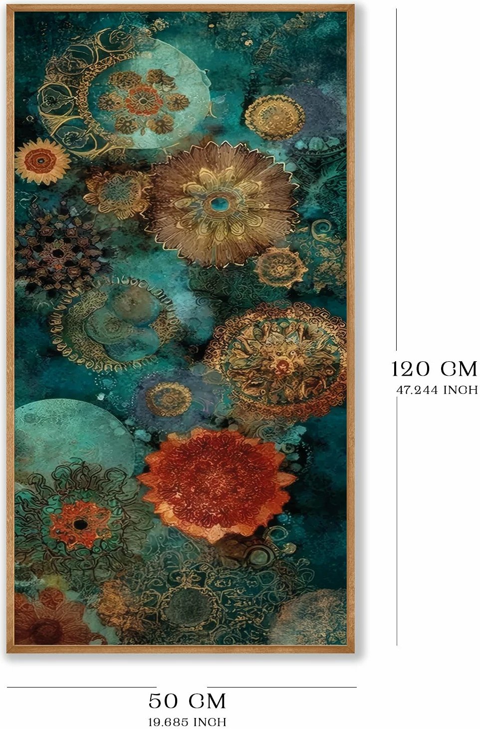 Pikturë dekorative me kornizë, MDF, Wallity, Artsmdfyty92-7033, shumëngjyrëshe, 70x33cm